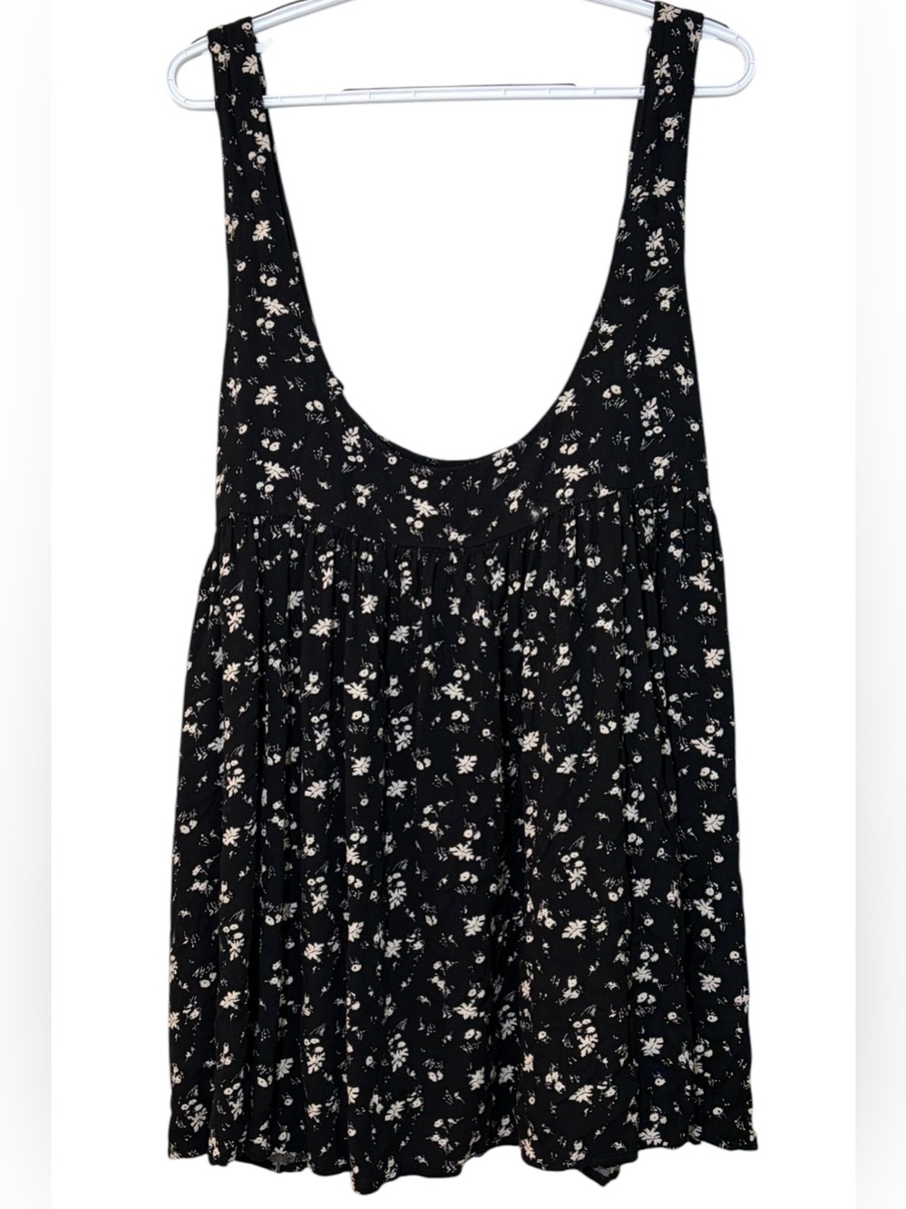 Free People Saturday Scooped Romper Dress in Black Combo Size XL Boho Summer - Picture 4 of 14